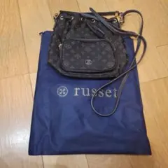 美品　ラシット russet 2way ショルダーハンド バッグ 巾着