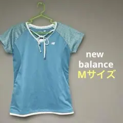 【美品】ニューバランス　スポーツウェア　ジムウェア　Tシャツ　水色　Mサイズ