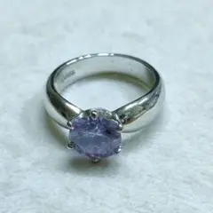 BW13　925銀製　紫水晶　リング指輪
