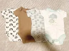ベビー インナー ロンパース 半袖 サイズ0-3month(50〜60)