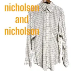 nicholson ＆ nicholson　メンズ長袖シャツ　格子　FREE