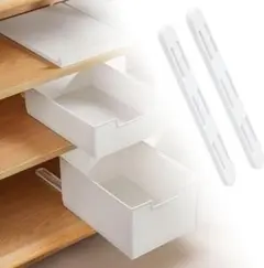 [新品・未使用] 2個セット スライドレール 収納ボックス用引き出し化パーツ