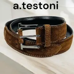 新品未使用★a.testoni アテストーニ レザーベルト 皮革 本革 a.testoni - アテストーニの通販 by 傷だらけの天使