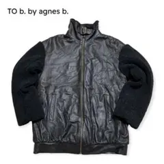 美品 To b. by agnes b. ボンバージャケット レザー 羊革 38