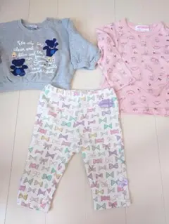 クマとリボンのベビー服セット