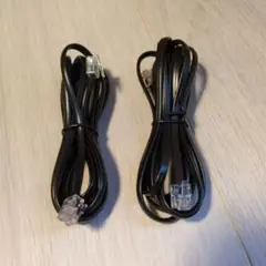 電話線 モジュラーケーブル 2本セット RJ-11 2m