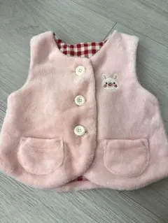 ベビー　女の子　ベスト　ふわふわベスト