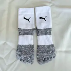 Puma 五本指ソックス ホワイト/グレー
