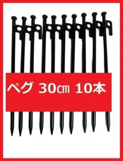 【匿名配送】スチールペグ 30㎝ 10本 強風時も安心 安定感抜群!
