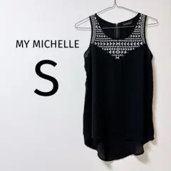 8 MY MICHELLE ブラック タンクトップ S トップス レディース