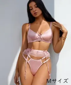 セクシーランジェリー 3点セット ピンク 【新品 未使用】