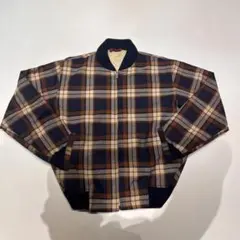 チェック柄 ジップアップジャケット