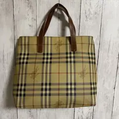BURBERRY バーバリー ハンドバッグ ノバチェック シャドーホースPVC