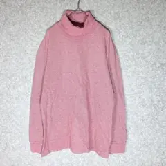 UNIQLO（L）タートルネックカットソー☘️ストライプ/ボーダー/長袖/綿