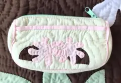 ＜正規品＞スモールコスメポーチ♡ガーデニア♡ライトセルドングリーン♡ハワイアン