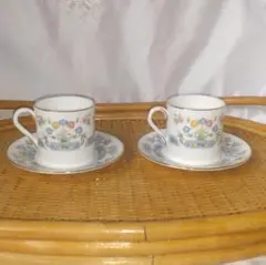 ロイヤルウースター カップ&ソーサー(2客) メイフィールド イギリス製