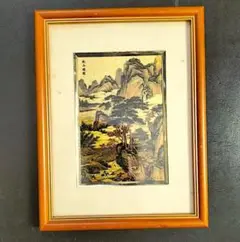 金箔工芸品　純足金　額縁　中国　純金　金箔工芸画 金箔工芸品 純足金 額縁 中国 純金 金箔工芸画