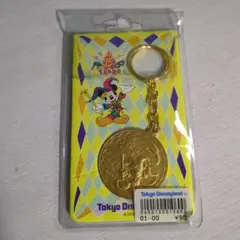 東京ディズニーランド 15周年 金色のミッキーマウスキーホルダー