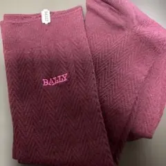 BALLY バーガンディ ヘリンボーンソックス