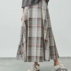 コットンライクフレアスカート　グローバルワーク　美品