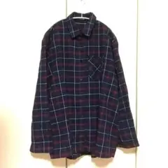 66girls 66ガールズ オーバーサイズチェックシャツ ネルシャツ ネイビー