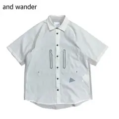 and wander テック ショートスリーブ シャツ オフホワイト 3