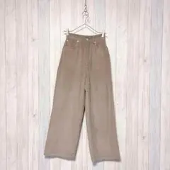 【Co】コーデュロイワイドパンツ カジュアル 綿100% M