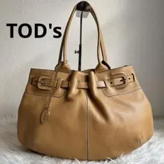✨️美品✨️ TOD's トートバッグ 肩掛け ブラウン 茶色 レザー ロゴ