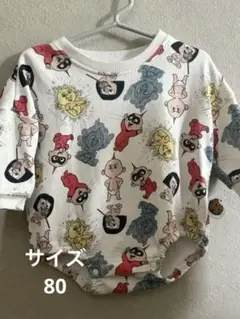バーズデイ nanaコラボ ジャックジャックロンパース80cm