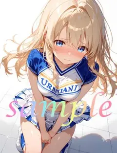 c640 かわいい イラスト アニメ A4ポスター チアガール