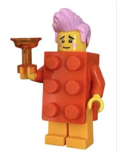 レゴ　LEGO ミニフィグ　濃オレンジブロックマン　照れ顔　アイテムセット