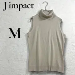 JImpact ノースリーブカットソー　ベージュ　アクリル素材　縮みにくい