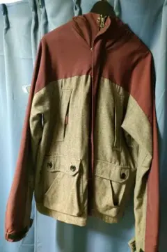 赤グレーコンビ マウンテンパーカー