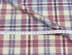 ☆チェック ハギレ コレクション㉕ピンク×ブルー系 72×45 再販なし☆