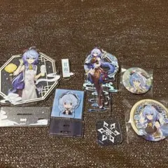 原神　甘雨　アクリルスタンド　缶バッジ　5点セット