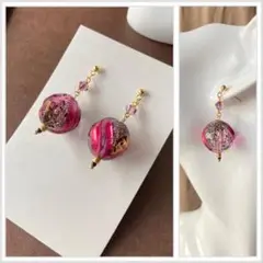#58 ハンドメイドピアス 1点もの