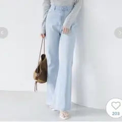 新品未使用 SNIDEL ORGANICS ブーツカットデニム LBLU