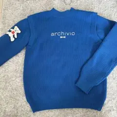 archivio 青色 クマ刺繍 セーター　サイズ36