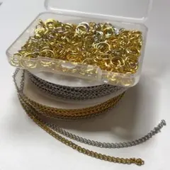 金属製チェーン2mm 丸カンSET