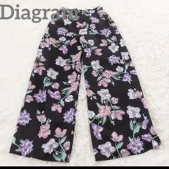 Diagram ダイアグラム 花柄 ワイドパンツ きれいめ リゾート M