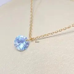 クリスタルネックレス 8㎜ ステンレスネックレス ステンレスチェーン