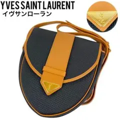 ✨極美品 イヴサンローラン ショルダーバッグ ゴールド金具 ロゴ刻印 斜め掛け