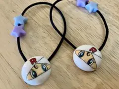 アンパンマン ロールパンナちゃん ボタン ヘアゴム 2個セット