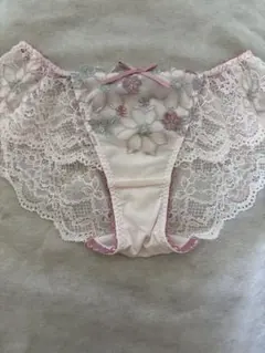 【リサマリ】フラワー刺繍付きレースショーツ M 新品