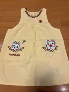 NONTAN 猫の刺繍エプロン