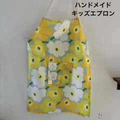 【ハンドメイド】キッズエプロン　花柄エプロン