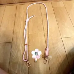 スタバ　スマホショルダーストラップさくら