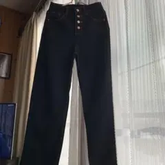 ハイウェストデニムジーンズ