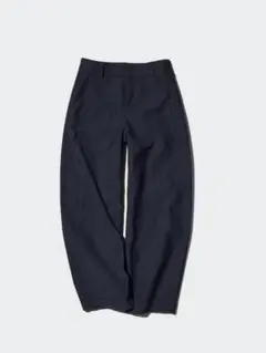 ユニクロ ジャージーバレルレッグパンツ ネイビー レディースM