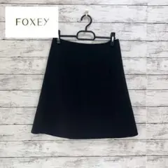 FOXEY NY COLLECTION◆ひざ丈 スカート 38 ブラック
